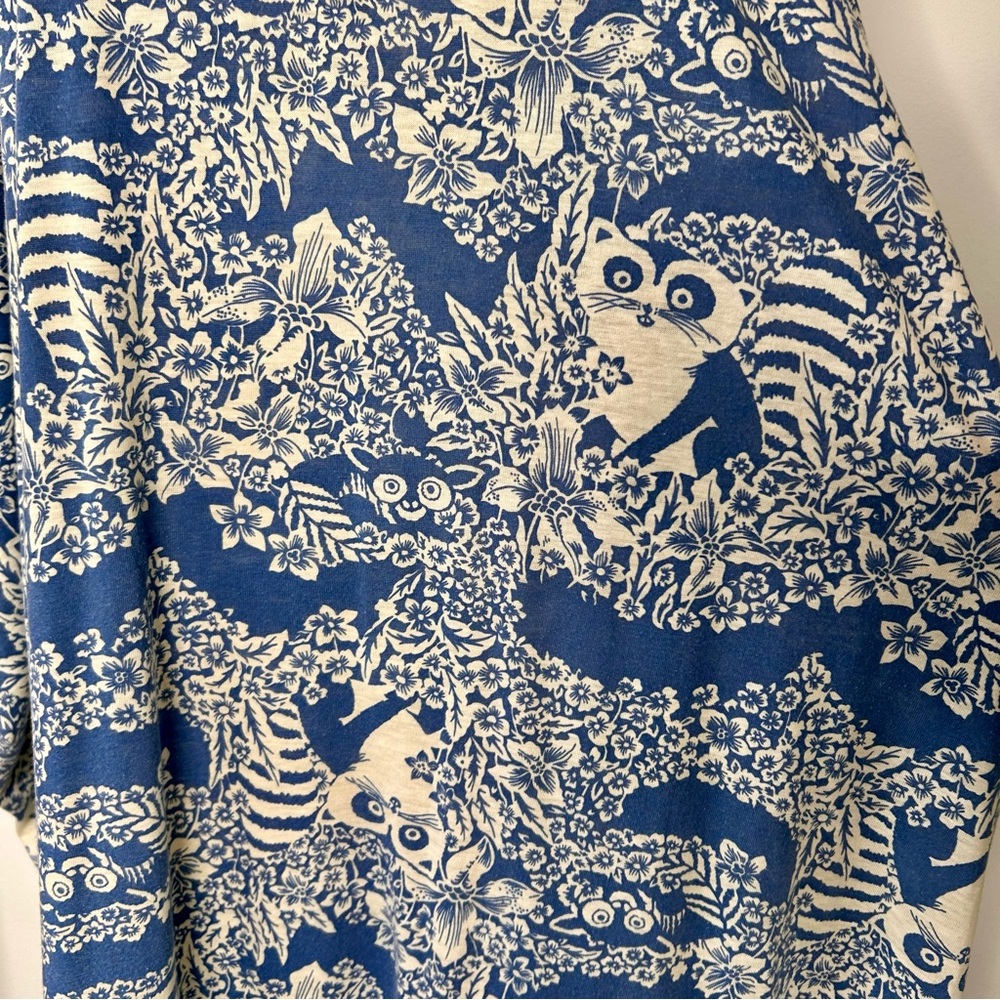 Vintage Liberty House of Hawaii lemur print caftan - Picture 3 of 6